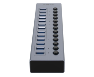 Orico 13x USB-A 3.0 z włącznikami - szary - 1343439 - zdjęcie 2